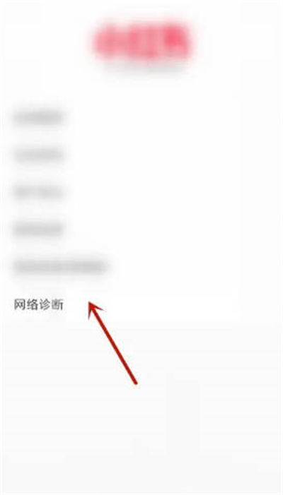 小红书网络诊断功能在哪里
