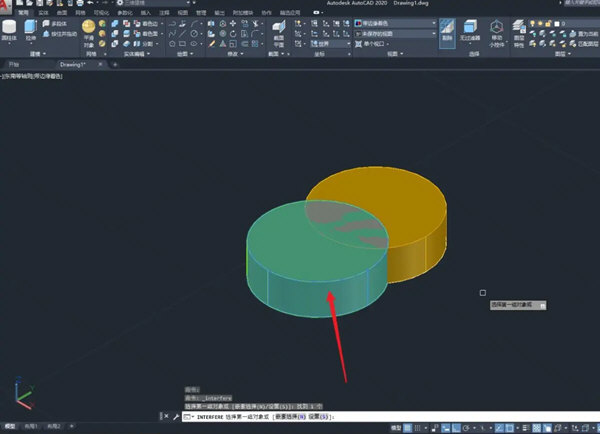 AutoCAD2020怎么检测图形干涉