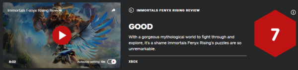 《渡神纪：芬尼斯崛起》IGN 7分 战斗有趣，解谜平庸