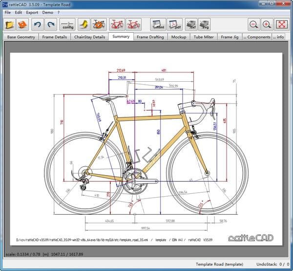 rattleCAD(自行车图纸设计软件)