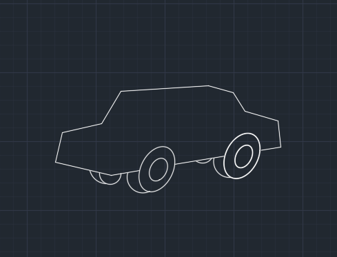 cad制作汽车图形的操作流程截图