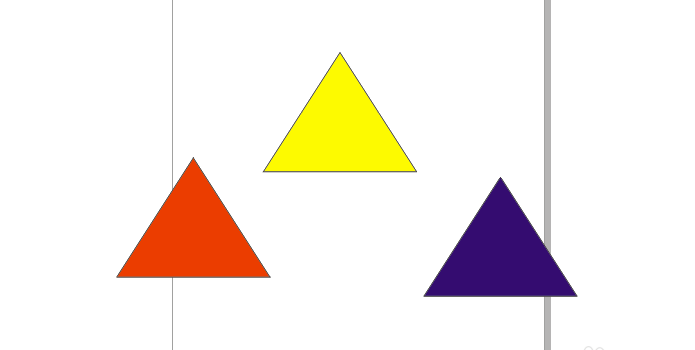 CDR打造出三个纯色撞色效果的图文操作截图