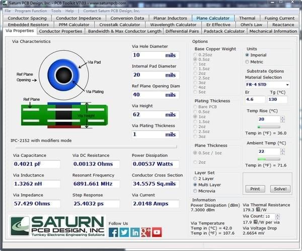 Saturn PCB Toolkit(pcb参数计算器)
