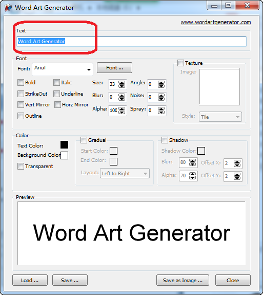 艺术字体生成器Word Art Generator