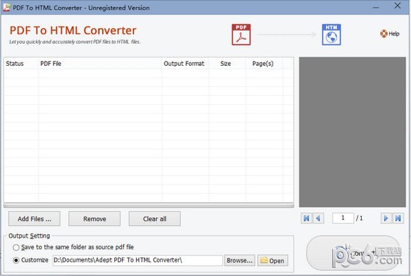 pdf转html转换器(PDF to Html Converter)