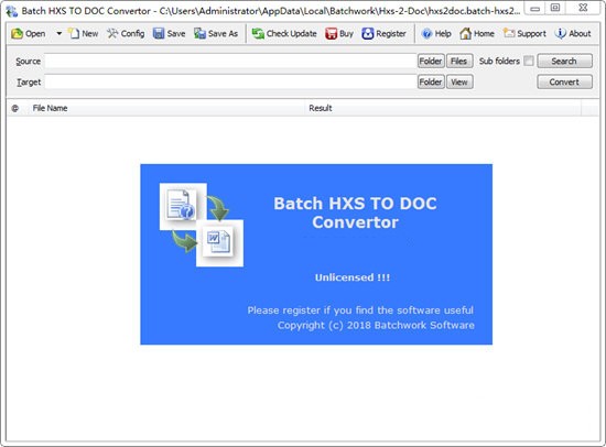 Batch HXS TO DOC Converter(HXS转Word转换器)