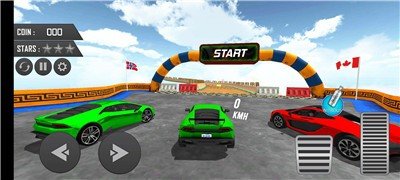 超级坡道汽车特技游戏